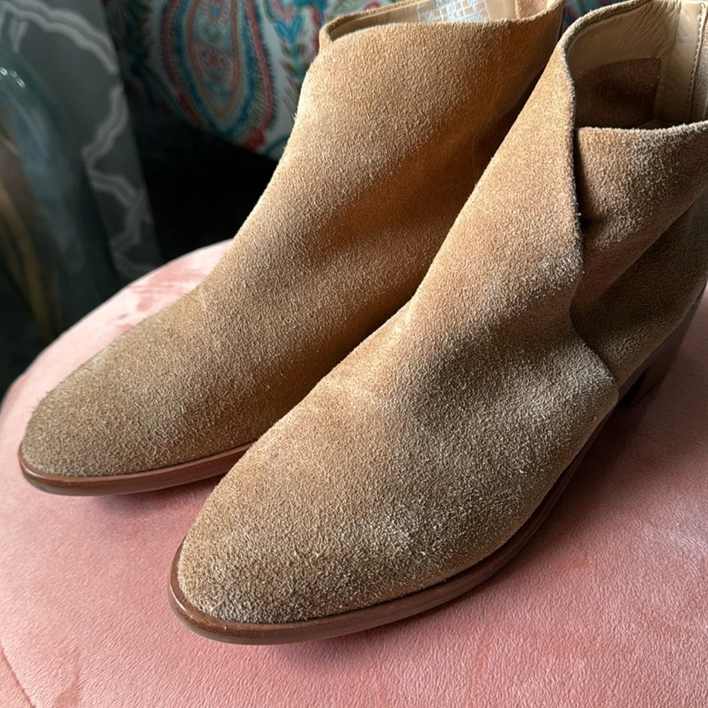 Soludos Venetian Tan Suede Ankle Booties - Picture 12 of 13
